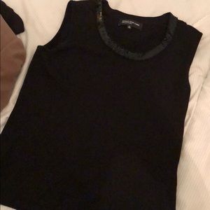 Black Dress Shirt w Sequence Colar